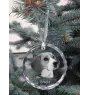 Beagle - Kristallkugel mit Foto, Hundebild im Kristall, personalisierter Christbaumschmuck von Art-Dog.