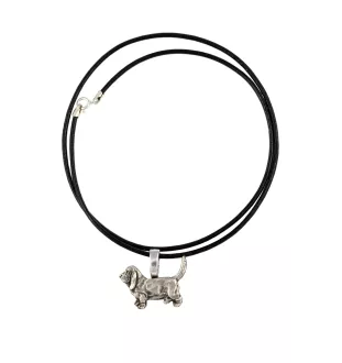 Basset Hound I - Dog necklace, silver-plated pendant for the dog lover, subtle jewellery by Art-Dog