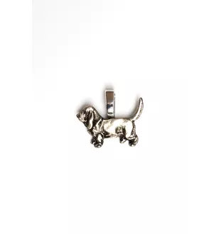Basset Hound I - Collier pour chien, pendentif plaqué argent pour l'amoureux des chiens, bijoux subtils par Art-Dog