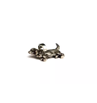 Basset Hound I - Collier pour chien, pendentif plaqué argent pour l'amoureux des chiens, bijoux subtils par Art-Dog
