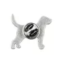 Beagle  - Versilberte Hundebrosche, elegante Anstecknadel, Jackenreversschmuck der Marke Art-Dog