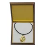 Basset Hound III - Hundehalsband in Geschenkbox, vergoldeter Anhänger für Hundefans, auffälliger Schmuck von Art-Dog
