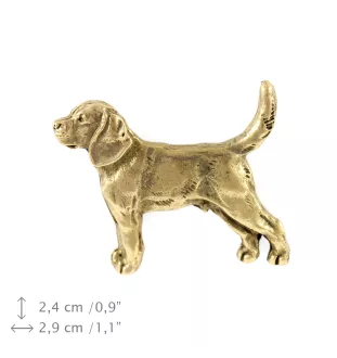 Beagle pin pozłocony w pudełku Art-Dog