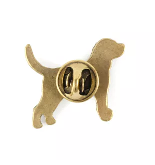 Beagle - Hundebrosche in dekorativer Box, elegante vergoldete Anstecknadel, Jackenbrosche der Marke Art-Dog