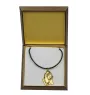 Basset Hound II - Dog necklace in gift box, gold-plated pendant for dog fan, striking jewellery by Art-Dog