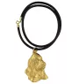 Basset Hound II - Dog necklace in gift box, gold-plated pendant for dog fan, striking jewellery by Art-Dog