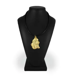 Basset Hound II - Dog necklace in gift box, gold-plated pendant for dog fan, striking jewellery by Art-Dog