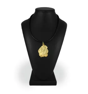 Basset Hound III - Collier pour chien, pendentif plaqué or pour fan de chien, bijoux uniques de la marque Art-Dog