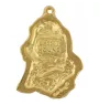 Basset Hound II - Collier pour chien, pendentif plaqué or pour fan de chien, bijoux uniques de la marque Art-Dog