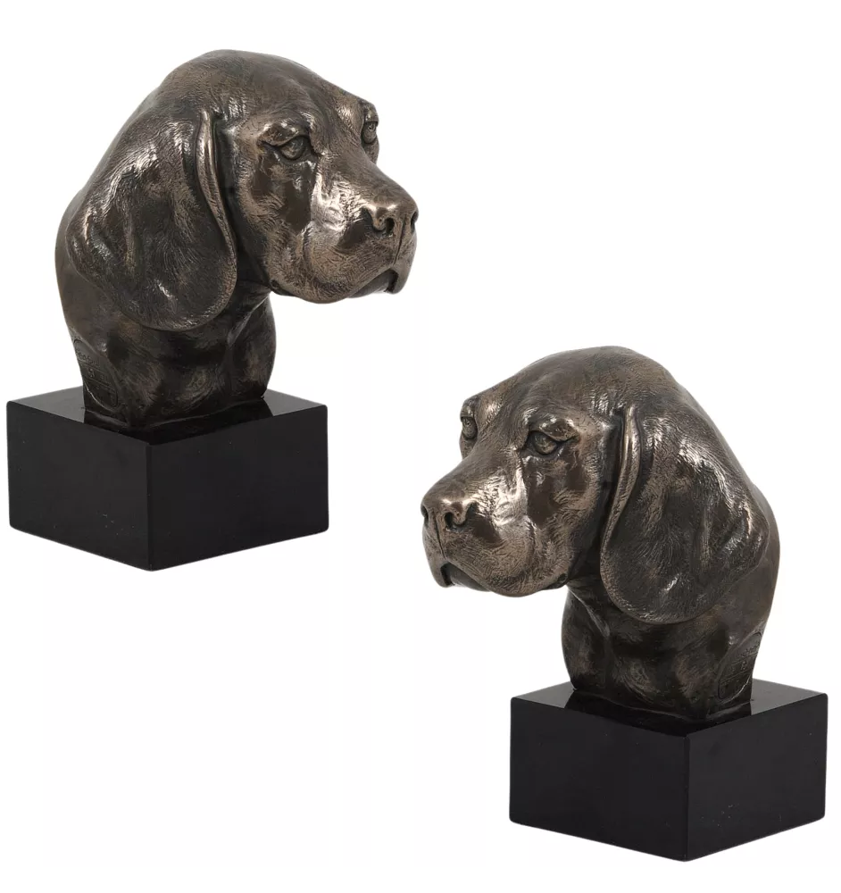 Beagle - Hundestatue, Büste auf Steinsockel, Skulptur, Trophäe für Hundeausstellung der Marke Art-Dog