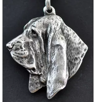 Basset Hound I - Collier de chien dans une boîte cadeau, médaillon argenté pour fan de chien, pendentif remarquable de la marque Art-Dog
