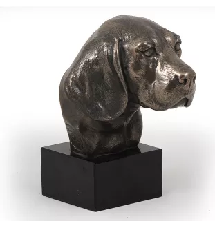 Beagle - Hundestatue, Büste auf Steinsockel, Skulptur, Trophäe für Hundeausstellung der Marke Art-Dog