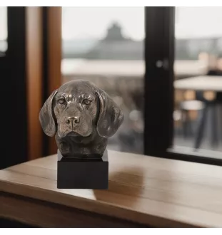 Beagle - Hundestatue, Büste auf Steinsockel, Skulptur, Trophäe für Hundeausstellung der Marke Art-Dog