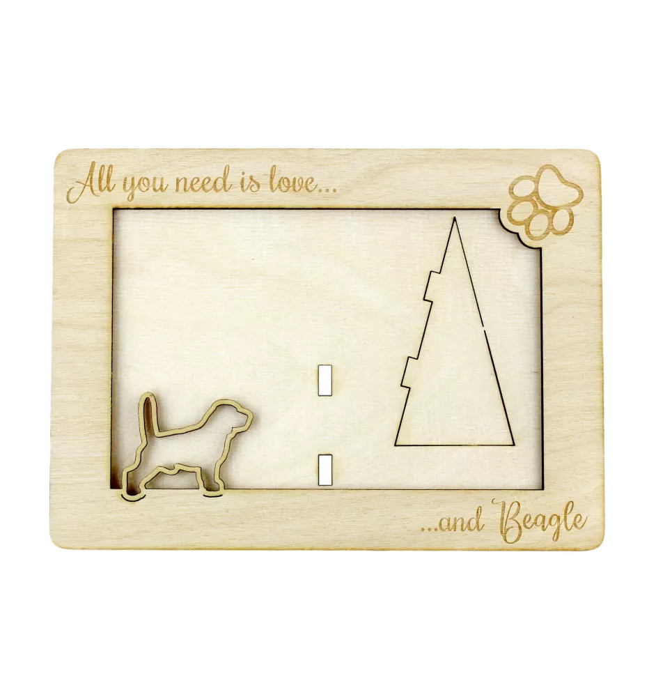 Beagle ramka na zdjęcie ze sklejki Art-Dog