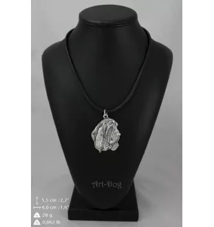 Basset Hound III - Collier de chien dans une boîte cadeau, médaillon argenté pour fan de chien, pendentif remarquable de la marque Art-Dog