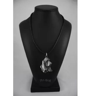 Basset Hound II - Collier de chien dans une boîte cadeau, médaillon argenté pour fan de chien, pendentif remarquable de la marque Art-Dog