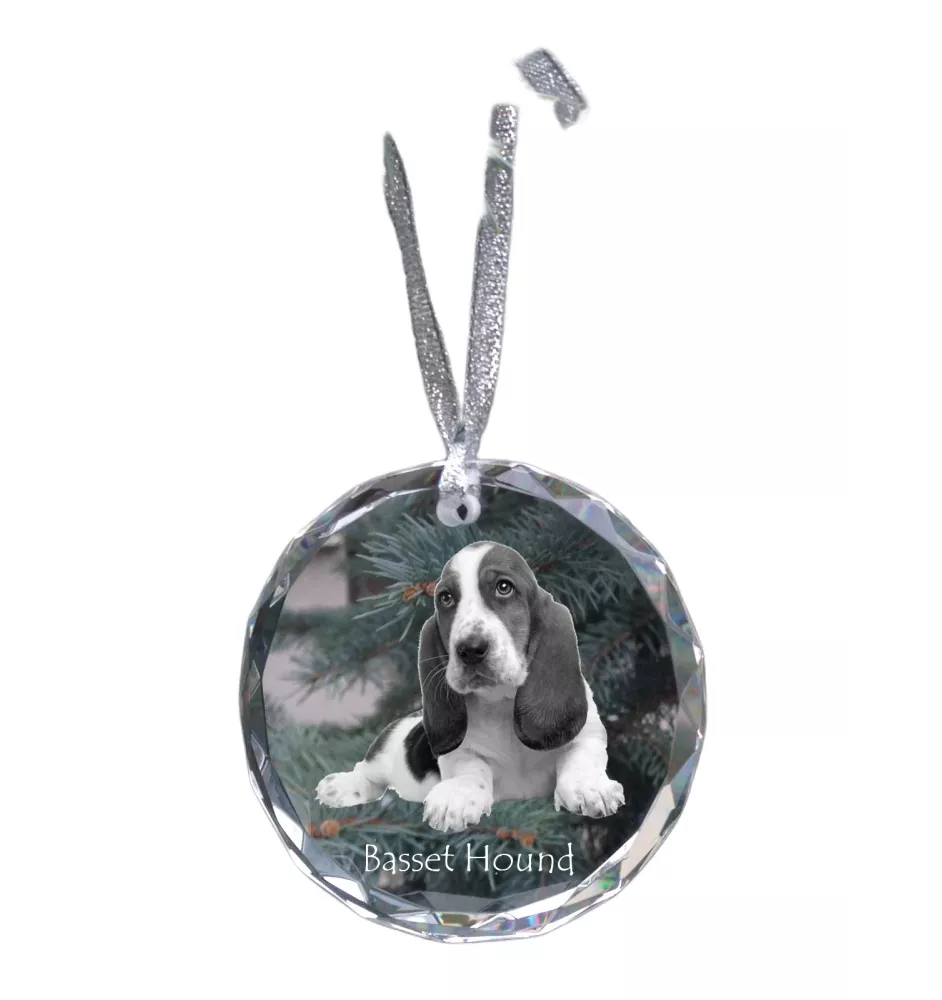 Basset Hound medal kryształowy z psem Art-Dog