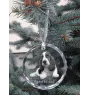 Basset Hound - crystal bauble with a photo, dog photo in crystal, personalized Christmas tree ornament by Art-Dog brand