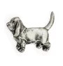 Basset Hound I - Hundebrosche in Geschenkbox, elegante Anstecknadel, Reversnadel für Art-Dog Markenjacke