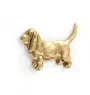 Basset Hound I - Dog brooch in decorative box, elegant gold-plated pin, Art-Dog brand jacket pin