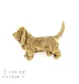 Basset Hound I - Vergoldete Brosche, eleganter Hundeschmuck, einzigartige Brosche der Marke Art-Dog
