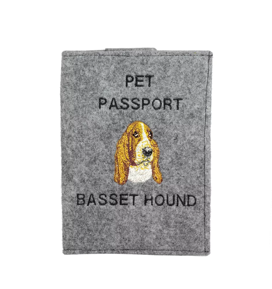 Basset Hound - Hundepassetui, Dokumententasche, Geschenk für den Reisenden von der Marke Art-Dog