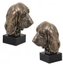 Basset Hound - Hundestatue, Büste auf Steinsockel, Skulptur, Trophäe für Hundeausstellung der Marke Art-Dog