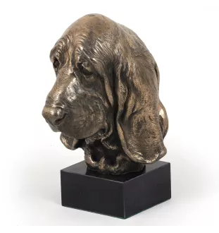 Basset Hound - Dog statue, bust on stone base, sculpture, trophy for dog show by Art-Dog brand