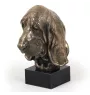 Basset Hound - Statue de chien, buste sur socle en pierre, sculpture, trophée pour exposition canine par la marque Art-Dog