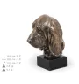 Basset Hound - Hundestatue, Büste auf Steinsockel, Skulptur, Trophäe für Hundeausstellung der Marke Art-Dog