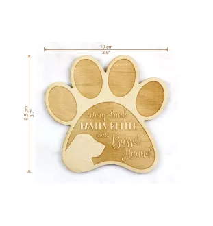 Basset Hound podkładka pod kubek ze sklejki Art-Dog