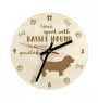 Basset Hound - clock with dog, wooden clock with engraving, personalised clock by Art-Dog