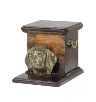 Beagle - urne pour les cendres d'un chien avec une statuette, une urne élégante pour chien, une urne exceptionnelle avec un buste de chien de la marque Art-Dog