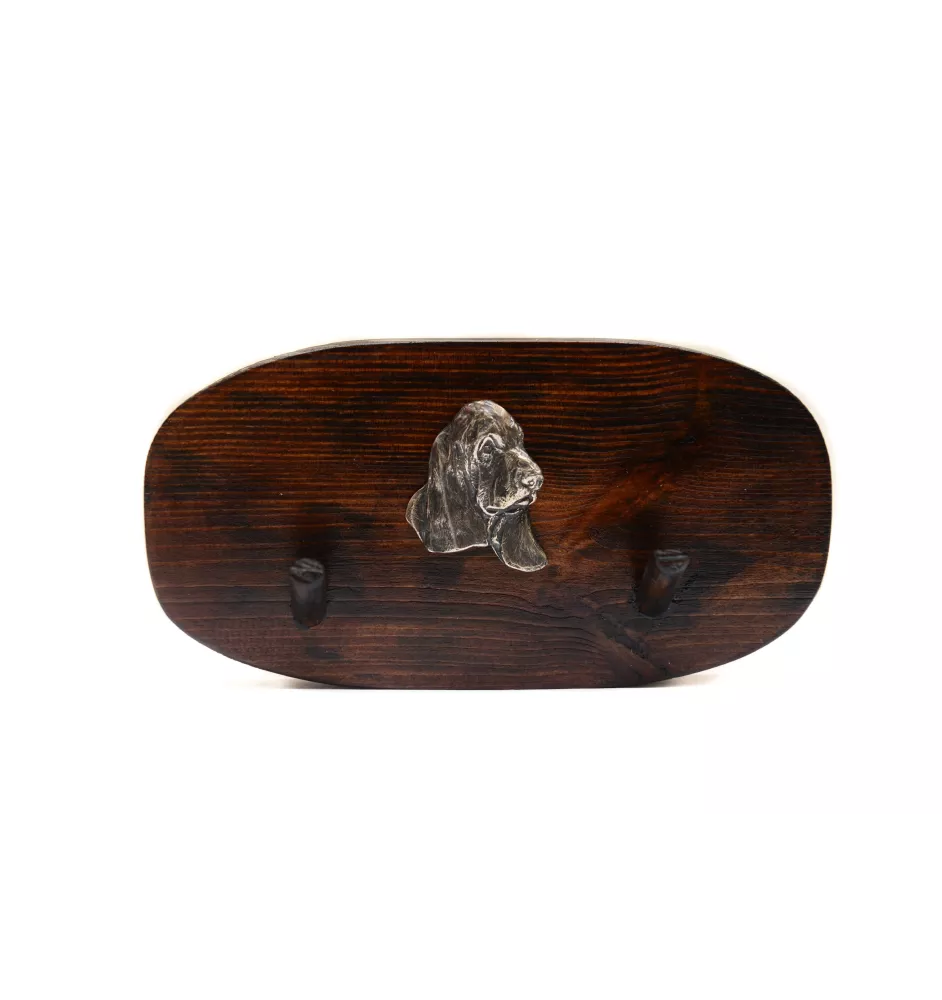 Basset Hound II wieszak drewniany podwójny Art-Dog