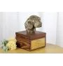 Beagle - Eine Ascheurne für Hunde mit einer Statuette, eine kleine Urne für Hunde, eine personalisierte Urne mit dem Porträt eines Hundes von der Marke Art-Dog.