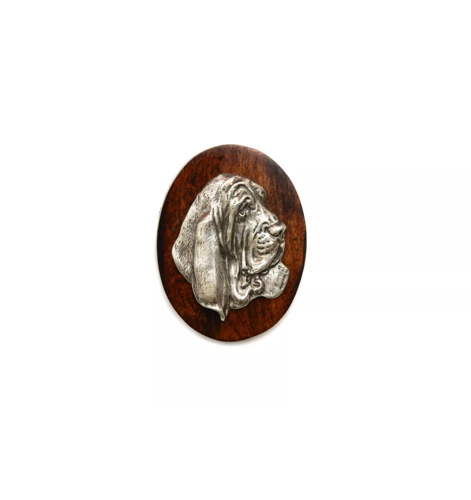 Basset Hound III - Dog show brooch, starter number clip, dog pin by Art-Dog