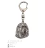 Bearded Collie, Highland Collie, Mountain Collie - Silver-plated key ring with dog, handbag decoration, backpack pendant by Art-Dog brand