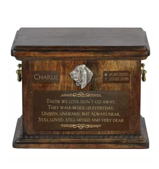 Basset Hound I Personalisierte Hundeurne mit Gravur, Erinnerungsbox für Hundeknochen von der Marke Art-Dog