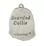 Bearded Collie, Highland Collie, Mountain Collie - Silver-plated dog pendant, handbag decoration, backpack pendant by Art-Dog brand