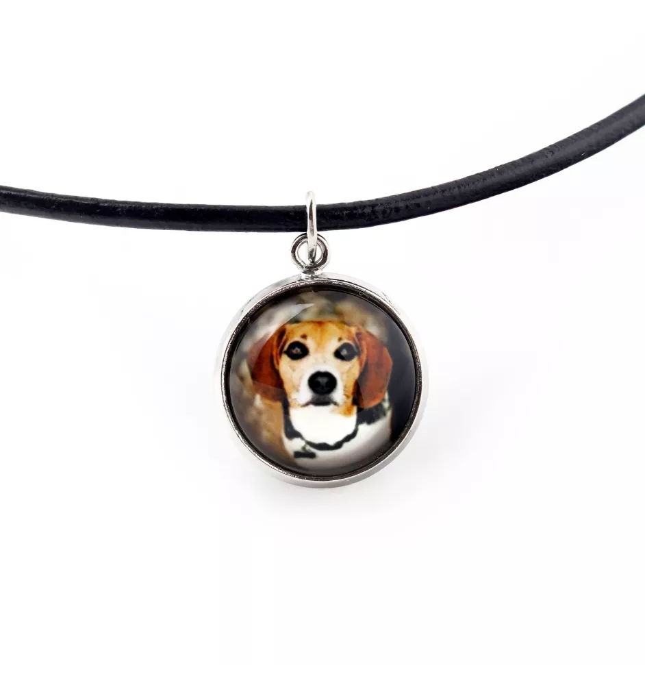Beagle - Halskette mit Anhänger mit Ihrem Foto, handgefertigt, handgefertigter Schmuck der Marke Art-Dog