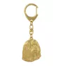 Bearded Collie - Vergoldeter Schlüsselanhänger mit Hund, Handtaschenschmuck, Luxus-Accessoire der Marke Art-Dog