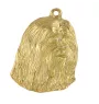 Bearded Collie, Highland Collie, Mountain Collie - Gilded key ring with dog, handbag decoration, luxury accessory by Art-Dog brand