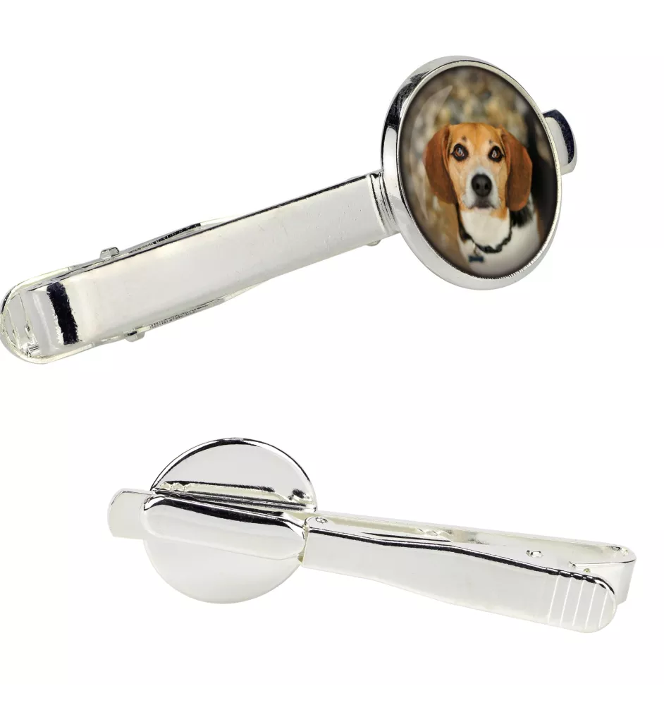 Beagle - tie clip in a box, stylish tie, personalized jewelry from the Art-Dog brand