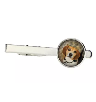 Beagle - pince à cravate dans une boîte, cravate élégante, bijoux personnalisés de la marque Art-Dog