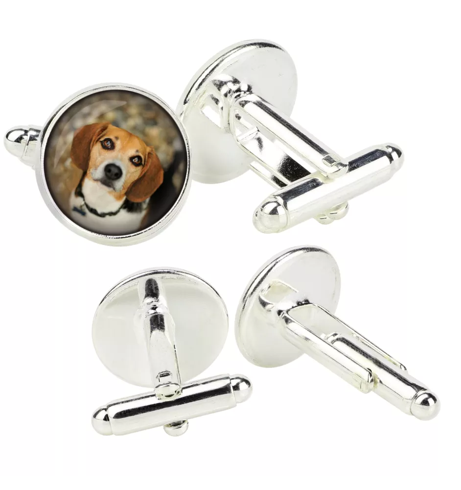 Beagle - Manschettenknöpfe in einer Schachtel, handgefertigter Schmuck, Produkt der Marke Art-Dog