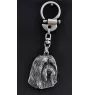 Bearded Collie, Highland Collie, Mountain Collie - Silver-plated key ring with a dog in a gift box, handbag decoration, backpack pendant by Art-Dog brand