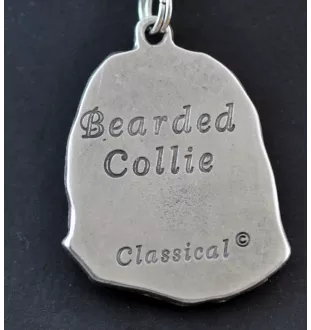 Bearded Collie, Highland Collie, Mountain Collie - Necklace with dog, silver-plated pendant for dog fan, unique jewelry by Art-Dog brand
