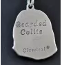 Collie Barbu, Bearded collie, Parfois appelé colley barbu - collier avec un chien, pendentif en plaqué argent pour les fans de chiens, bijoux uniques de la marque Art-Dog