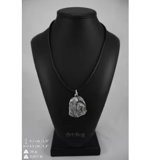 Bearded Collie, Highland Collie, Mountain Collie - Necklace with dog, silver-plated pendant for dog fan, unique jewelry by Art-Dog brand