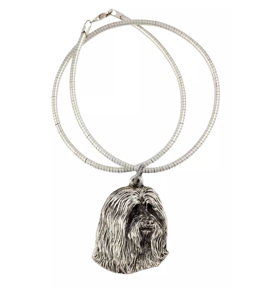 Bearded Collie, Highland Collie, Mountain Collie - Dog necklace, unique jewellery for the dog fan, unique adder pendant by Art-Dog brand